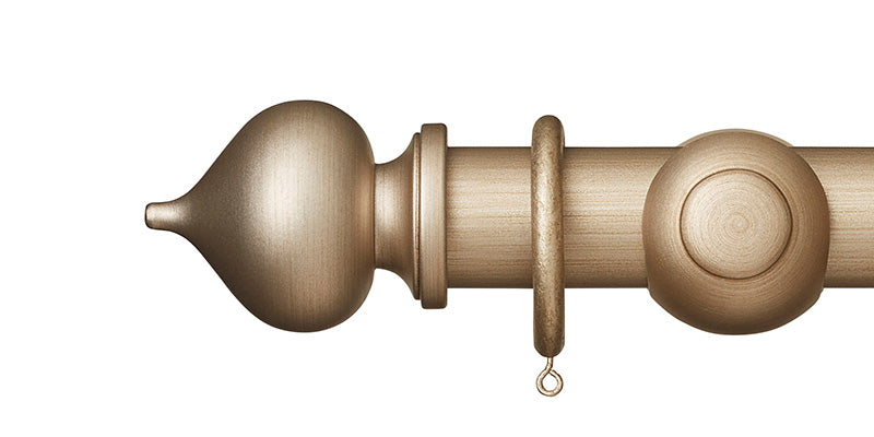 Hallis Museum 45mm Satin Oyster Curtain Pole Florence Finial