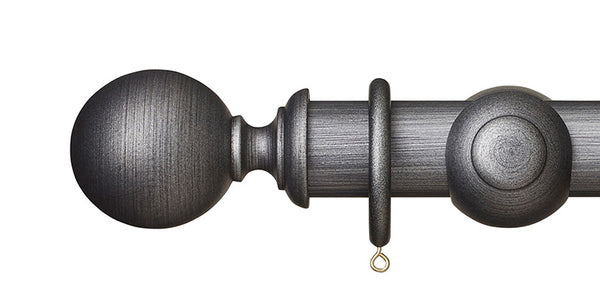 Hallis Museum 45mm Satin Pewter Curtain Pole Ball Finial