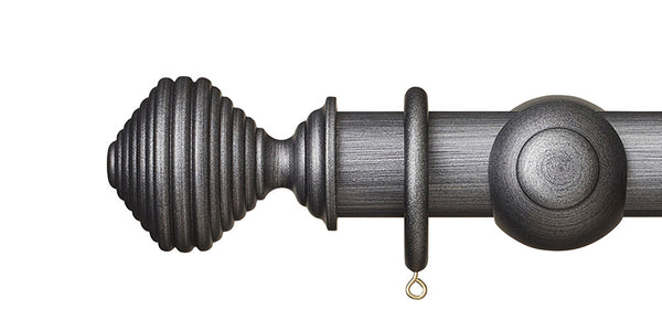 Hallis Museum 45mm Satin Pewter Curtain Pole Dune Finial