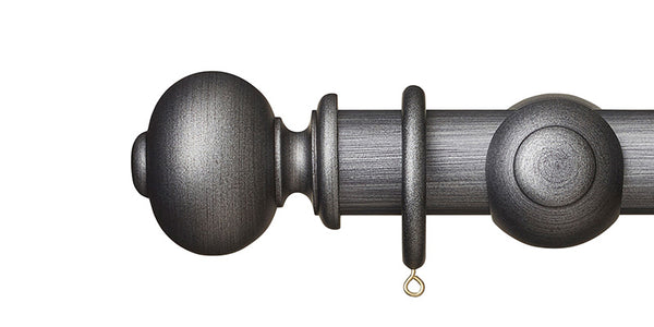 Hallis Museum 45mm Satin Pewter Curtain Pole Parham Finial