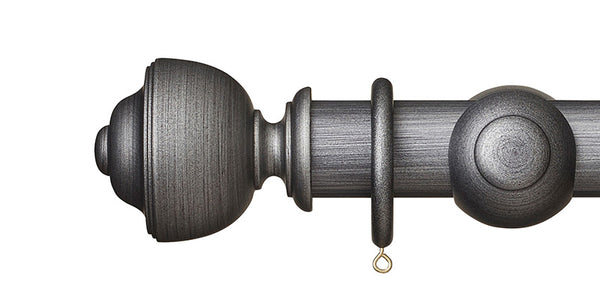 Hallis Museum 45mm Satin Pewter Curtain Pole Asher Finial