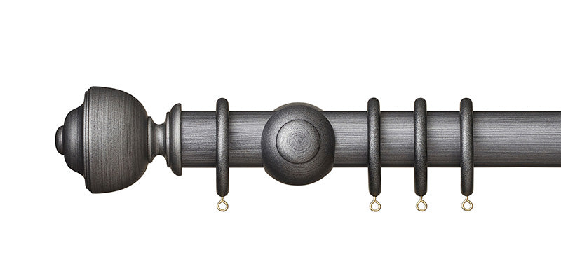 Hallis Museum 45mm Satin Pewter Curtain Pole Asher Finial