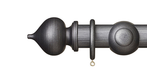 Hallis Museum 45mm Satin Pewter Curtain Pole Florence Finial