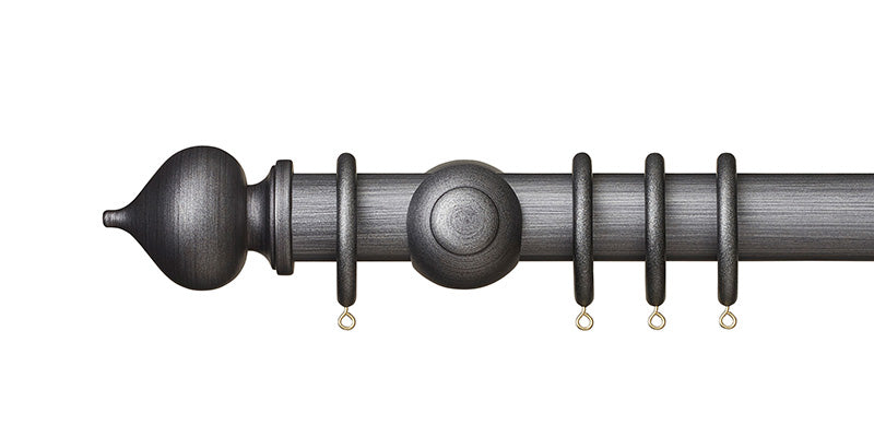 Hallis Museum 45mm Satin Pewter Curtain Pole Florence Finial