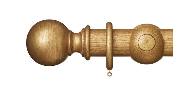 Hallis Museum 55mm Curtain Pole Antique Gilt Ball Finial