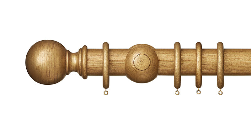 Hallis Museum 55mm Curtain Pole Antique Gilt Ball Finial