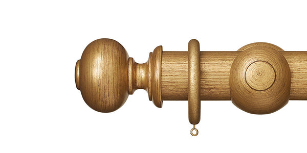 Hallis Museum 55mm Curtain Pole Antique Gilt Parham Finial