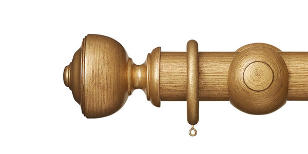 Hallis Museum 55mm Curtain Pole Antique Gilt Asher Finial