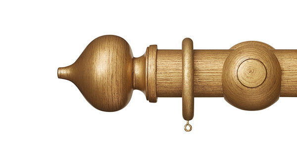 Hallis Museum 55mm Curtain Pole Antique Gilt Florence Finial