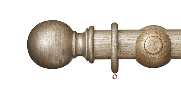 Hallis Museum 55mm Curtain Pole Antique Silver Ball Finial