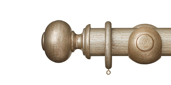 Hallis Museum 55mm Curtain Pole Antique Silver Parham Finial