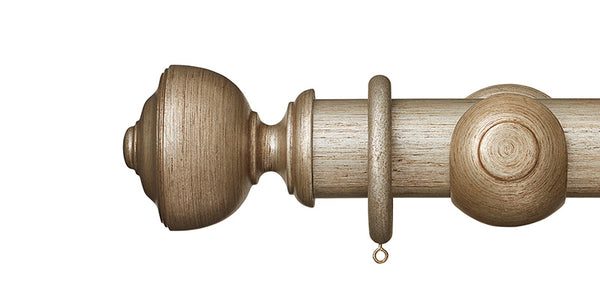 Hallis Museum 55mm Curtain Pole Antique Silver Asher Finial
