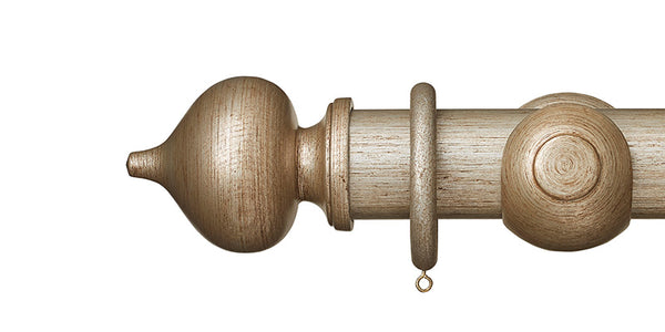 Hallis Museum 55mm Curtain Pole Antique Silver Florence Finial