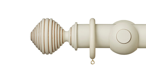 Hallis Museum 55mm Curtain Pole Antique White Dune Finial