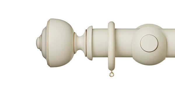 Hallis Museum 55mm Curtain Pole Antique White Asher Finial
