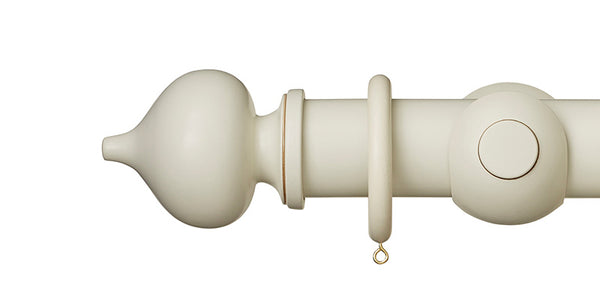 Hallis Museum 55mm Curtain Pole Antique White Florence Finial