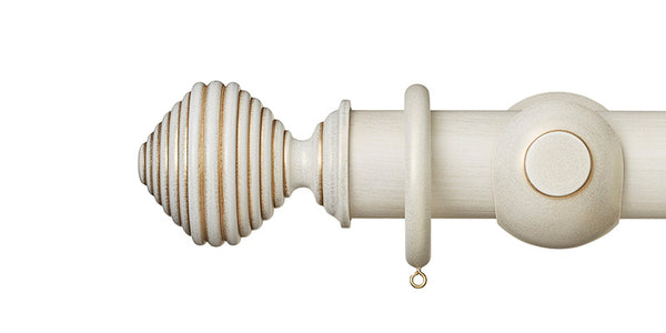 Hallis Museum 55mm Curtain Pole Cream Gold Dune Finial