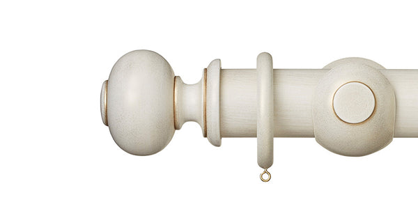 Hallis Museum 55mm Curtain Pole Cream Gold Parham Finial