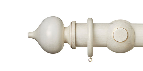 Hallis Museum 55mm Curtain Pole Cream Gold Florence Finial