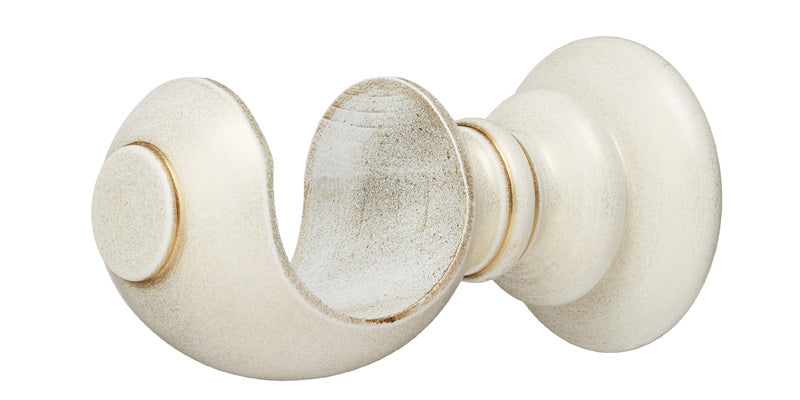 Hallis Museum 55mm Curtain Pole Cream Gold Vienna Finial