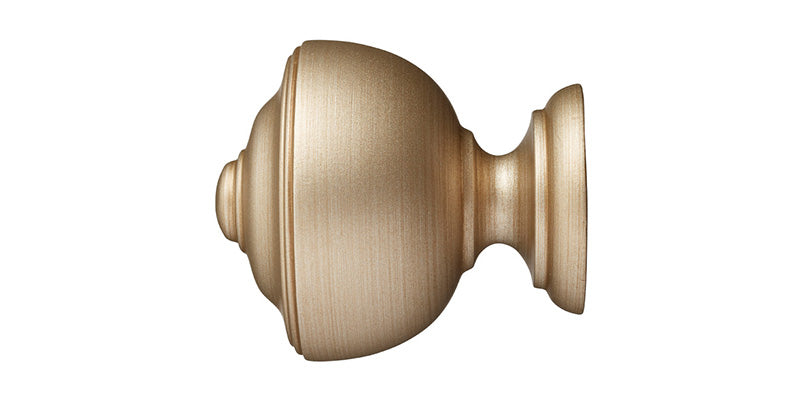 Hallis Museum 55mm Curtain Pole Satin Oyster Asher Finial