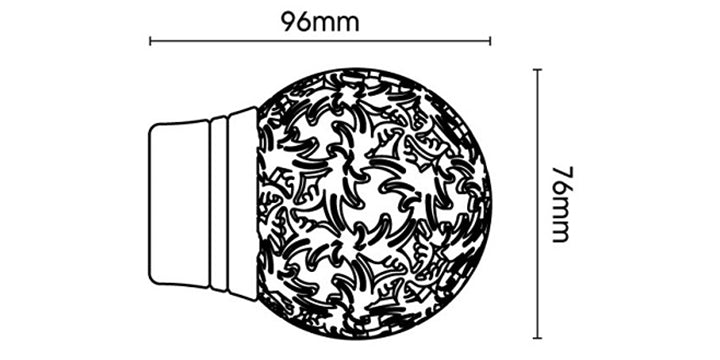 Integra Masterpiece Collection Pewter 35mm Curtain Pole Chantilly Finial - Curtain Poles Emporium