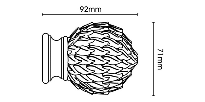 Integra Masterpiece Collection Black Gold 35mm Curtain Pole Phoenix Finial - Curtain Poles Emporium