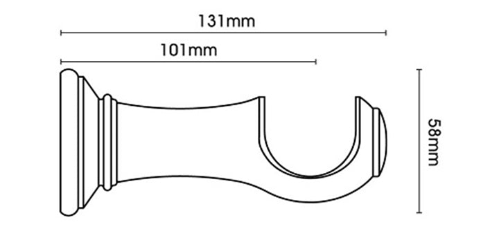 Integra Masterpiece Collection Distressed Cream 35mm Curtain Pole Phoenix Finial - Curtain Poles Emporium