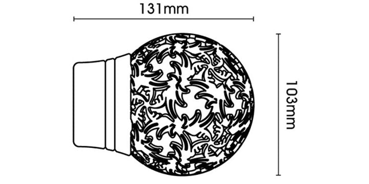 Integra Masterpiece Collection Pewter 50mm Curtain Pole Chantilly Finial - Curtain Poles Emporium