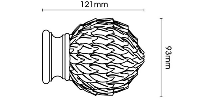 Integra Masterpiece Collection Pewter 50mm Curtain Pole Phoenix Finial - Curtain Poles Emporium