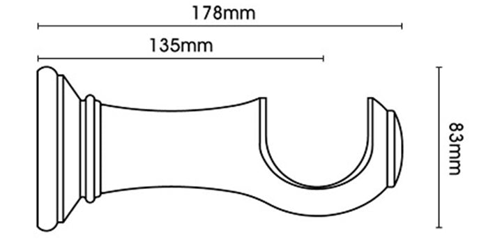 Integra Masterpiece Collection Distressed Cream 50mm Curtain Pole Phoenix Finial - Curtain Poles Emporium