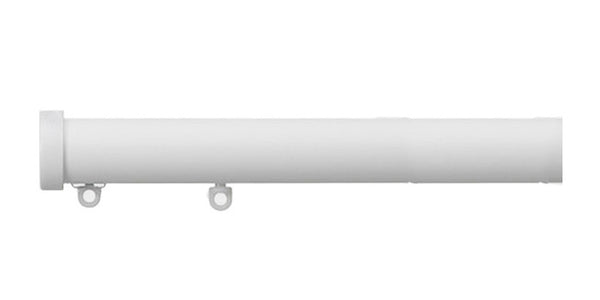 Silent Gliss Metropole 30mm Matt White hand drawn track with End Caps