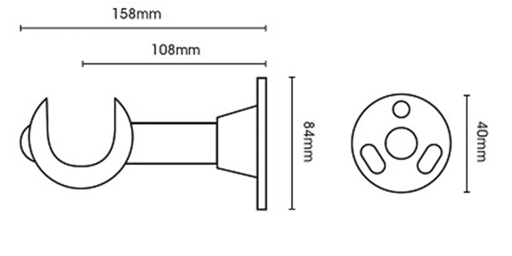 Hallis Modern Country 55mm Dark Oak Curtain Pole Sugar Pot Finial - Curtain Poles Emporium