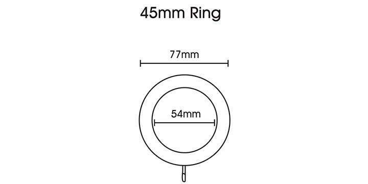 Hallis Modern Country 45mm Satin Silver Curtain Pole Button Finial - Curtain Poles Emporium