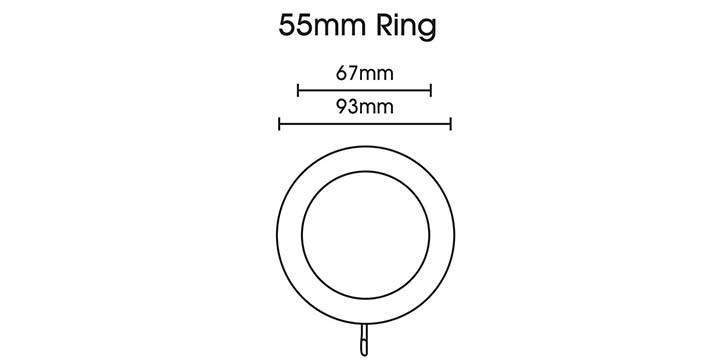 Hallis Modern Country 55mm Dark Oak Pole Button finial - Curtain Poles Emporium