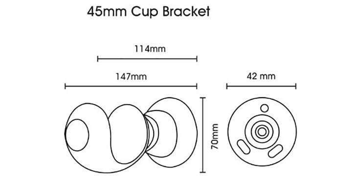 Hallis Modern Country 45mm Light Oak Curtain Pole Sugar Pot Finial - Curtain Poles Emporium