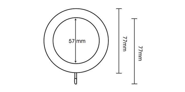 Hallis Modern Country 45mm Spare Rings Brushed Cream - Curtain Poles Emporium