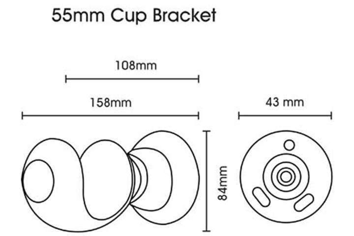 Modern Country 55mm Dark Oak Curtain Pole Ball Finial - Curtain Poles Emporium