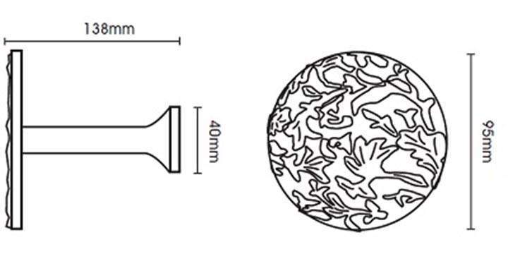 Hallis Modern Country Brushed Ivory Floral Holdback - Curtain Poles Emporium
