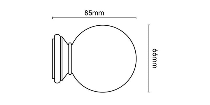 Swish Naturals 35mm Aged Oak Wooden Curtain Pole Ball Finial - Curtain Poles Emporium