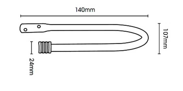 Hallis Neo Black Nickel Effect Stud Curtain Pole Holdback - Curtain Poles Emporium