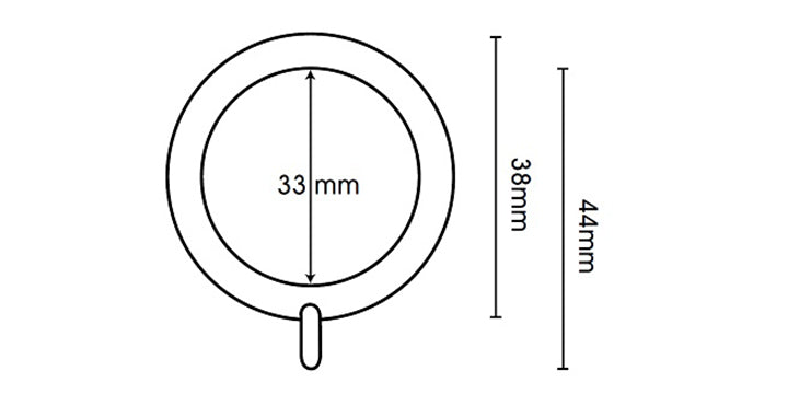 Hallis Neo Original Chrome 19mm Curtain Pole Rings - Curtain Poles Emporium