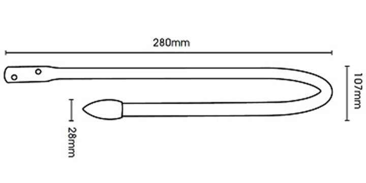 Hallis Hudson Neo Bullet Finial Large Black Nickel Curtain Pole Holdback - Curtain Poles Emporium