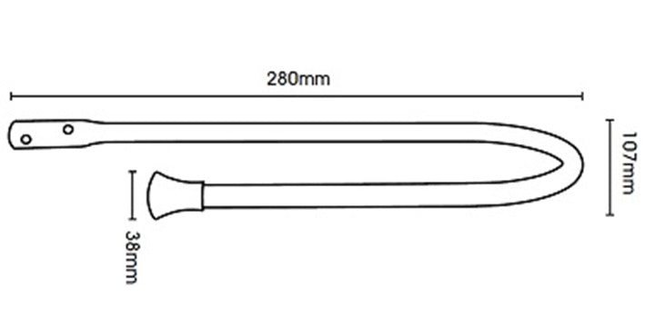 Hallis Hudson Neo Trumpet Finial Large Black Nickel Curtain Pole Holdback - Curtain Poles Emporium
