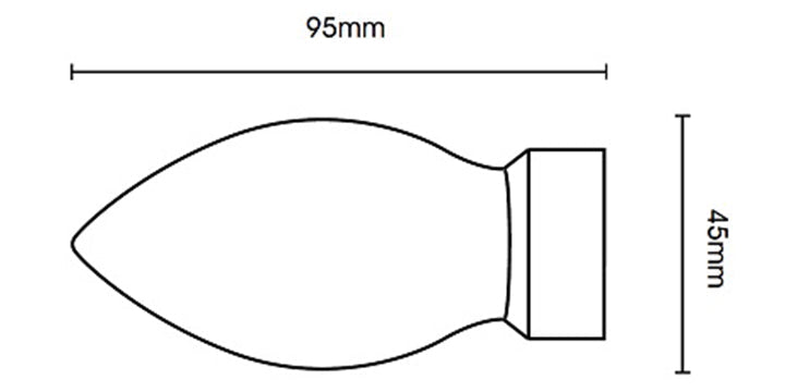 Hallis Neo Premium 28mm Black Nickel Eyelet Curtain Pole Clear Teardrop Finial Cylinder Bracket - Curtain Poles Emporium