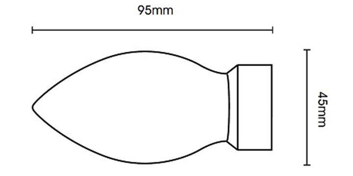 Hallis Neo Premium 28mm Black Nickel Curtain Pole Teardrop Smoke Grey Finial Cup Bracket - Curtain Poles Emporium