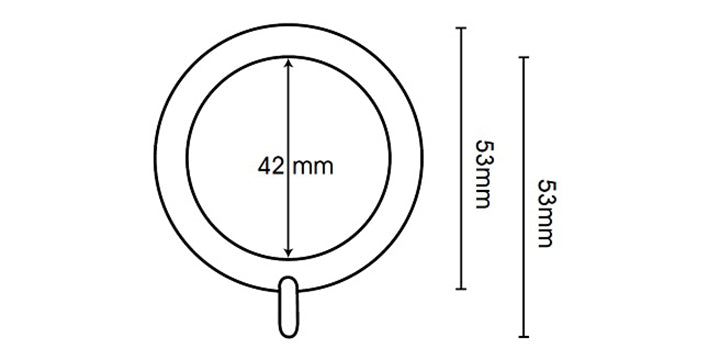 Hallis Neo 28mm Spun Brass Curtain Pole Rings - Curtain Poles Emporium
