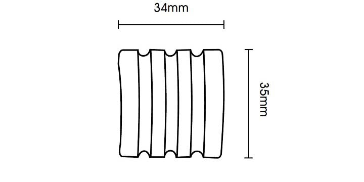 Hallis Neo Original 28mm Stainless Steel Effect Eyelet Curtain Pole Stud Finial Cup Bracket - Curtain Poles Emporium