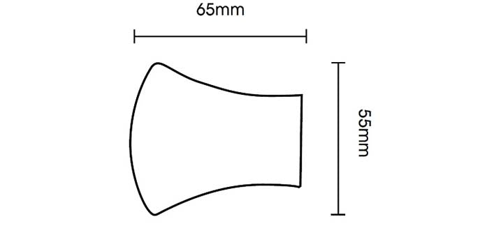 Hallis Neo Original 28mm Stainless Steel Effect Eyelet Curtain Pole Trumpet Finial Cup Bracket - Curtain Poles Emporium