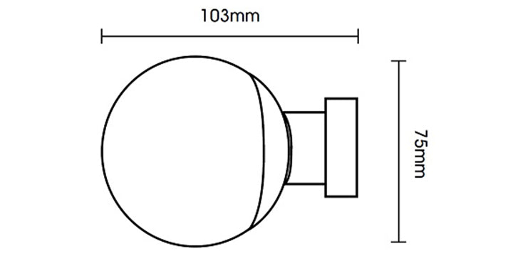 Hallis Neo Original 35mm Spun Brass Curtain Pole Ball Finial Cylinder Bracket - Curtain Poles Emporium